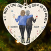 It Takes A Long Time To Grow Old Friends - Bestie Personalized Custom Ornament - Wood Custom Shaped - Christmas Gift For Best Friends, BFF, Sisters