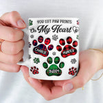 Custom Name Pet Memorial Paw Print Gifts - Personalized Mugs