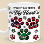 Custom Name Pet Memorial Paw Print Gifts - Personalized Mugs