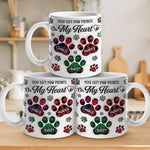 Custom Name Pet Memorial Paw Print Gifts - Personalized Mugs