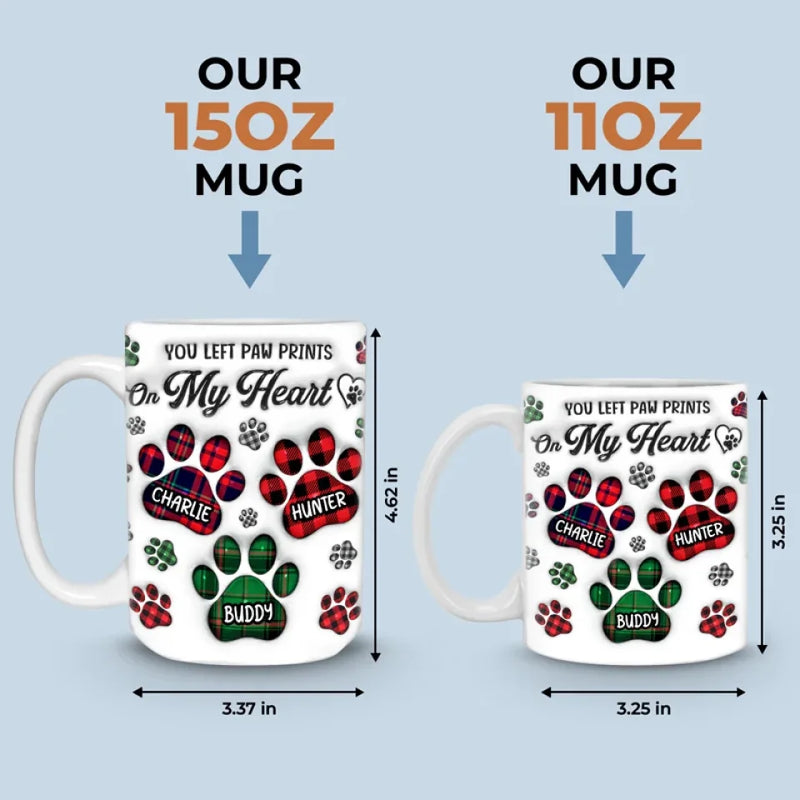 Custom Name Pet Memorial Paw Print Gifts - Personalized Mugs