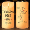 I Dream Of Living Closer To You - Bestie Personalized Custom LED Candle - Christmas Gift For Best Friends, BFF, Sisters