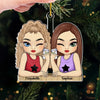 I Love My Crazy Best Friends - Bestie Personalized Custom Ornament - Acrylic Custom Shaped - Christmas Gift For Best Friends, BFF, Sisters