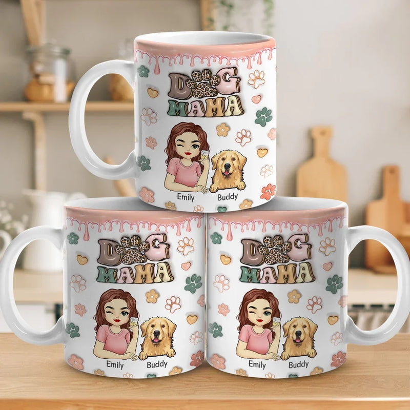Custom Name Dog Mom Gifts for Women - Personalized Mugs