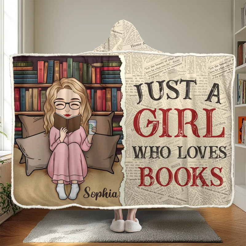 Reading Is Breathing For The Mind - Personalized Custom Snuggle Blanket, Hoodie Blanket - Christmas Gift For Book Lovers