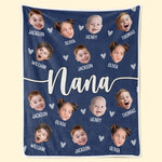 Custom Grandkids Photo Gifts for Grandma - Personalized Blanket