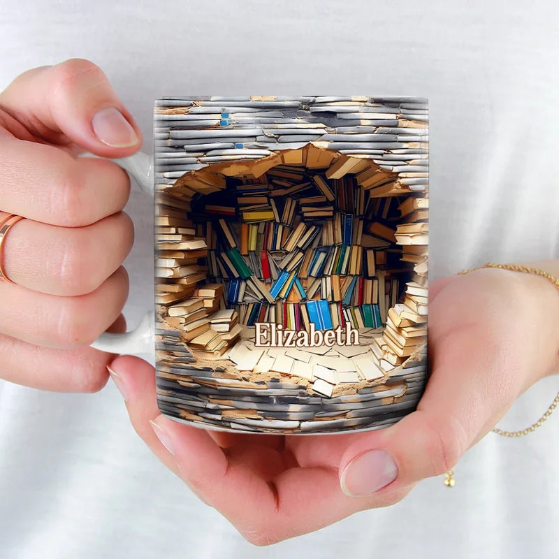 A Book A Day Keeps Reality Away - Personalized Custom Mug - Christmas Gift For Book Lovers