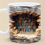 Custom Name Bookshelf Gifts for Book Lovers - Personalized Mug