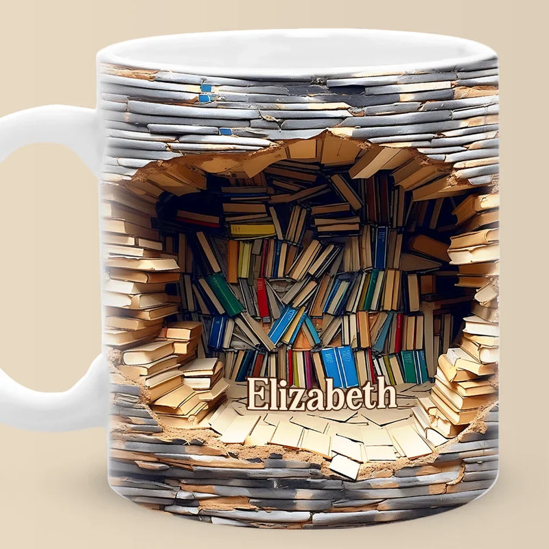Custom Name Bookshelf Gifts for Book Lovers - Personalized Mug