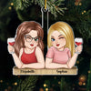 Good Vibes And Even Better Friends - Bestie Personalized Custom Ornament - Acrylic Custom Shaped - Christmas Gift For Best Friends, BFF, Sisters