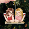 Good Vibes And Even Better Friends - Bestie Personalized Custom Ornament - Acrylic Custom Shaped - Christmas Gift For Best Friends, BFF, Sisters
