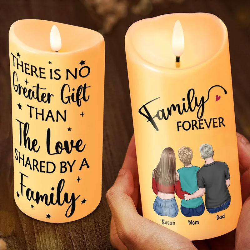 Together Is Our Favorite Place - Family Personalized Custom LED Candle - Christmas Gift For Family Members