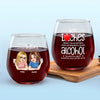 Keeping Each Other Sane - Bestie Personalized Custom Wine Glass - Gift For Best Friends, BFF, Sisters