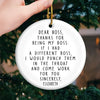 Teamwork Makes The Dream Work - Coworker Personalized Custom Ornament - Ceramic Round Shaped - Christmas Gift For Coworkers, Work Friends, Colleagues