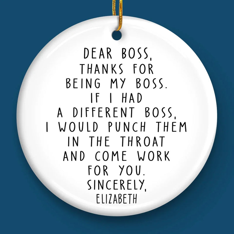 Teamwork Makes The Dream Work - Coworker Personalized Custom Ornament - Ceramic Round Shaped - Christmas Gift For Coworkers, Work Friends, Colleagues
