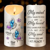 I Still Think Of You, My Heart Still Looks For You But My Soul Knows You're At Peace - Memorial Personalized Custom LED Candle - Sympathy Gift, Christmas Gift For Family Members
