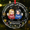 The World Would Be A Better Place - Bestie Personalized Custom Circle Glass Ornament - Christmas Gift For Best Friends, BFF, Sisters
