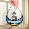A True Friend Leaves Paw Prints That Last Forever - Memorial Personalized Window Hanging Suncatcher - Sympathy Gift For Pet Owners, Pet Lovers