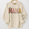This Mama Wears Her Heart On Her Sleeve - Family Personalized Custom Unisex Sweatshirt, Hoodie With Design On Sleeve - Christmas Gift For Mom, Grandma