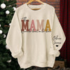 This Mama Wears Her Heart On Her Sleeve - Family Personalized Custom Unisex Sweatshirt, Hoodie With Design On Sleeve - Christmas Gift For Mom, Grandma