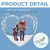Custom Photo The Love Between Family Is Forever - Family Personalized Custom Heart Glass Ornament - Christmas Gift For Family Members
