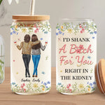 Custom Name Funny Best Friend Gifts - Personalized Glass Cup