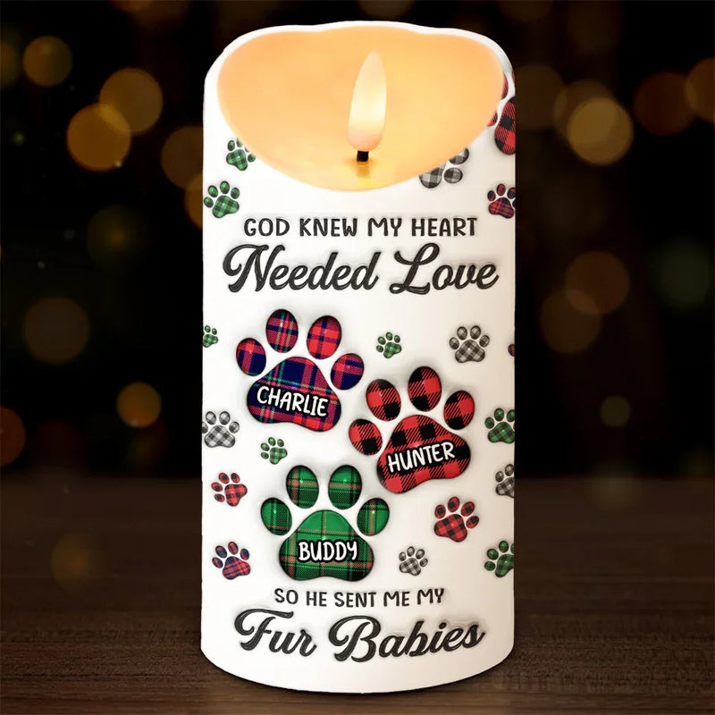 I Ask God For A True Friend - Dog & Cat Personalized Custom 3D Inflated Effect Printed LED Candle - Christmas Gift For Pet Owners, Pet Lovers