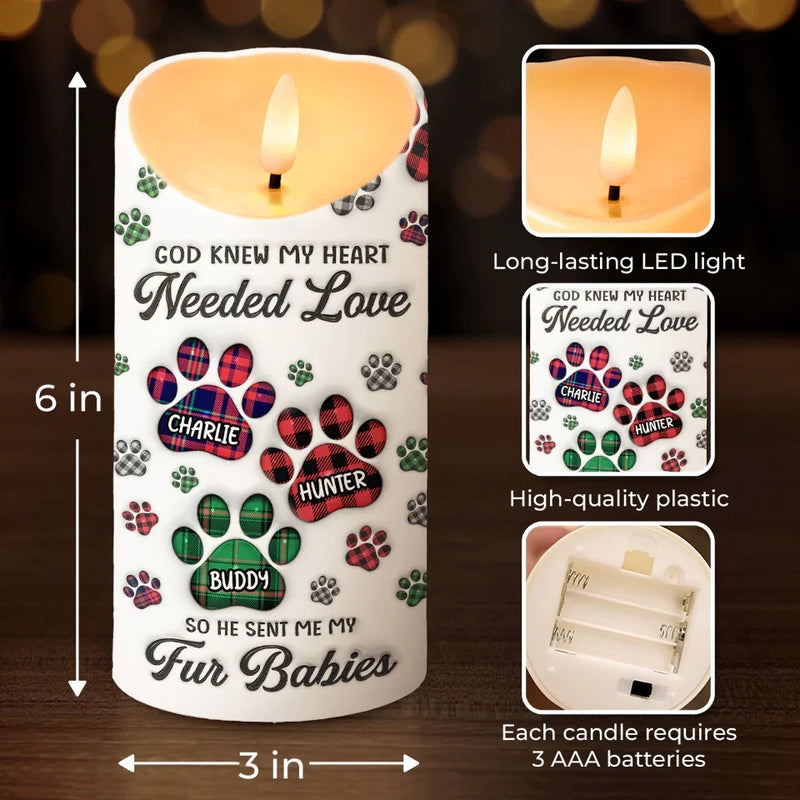 I Ask God For A True Friend - Dog & Cat Personalized Custom 3D Inflated Effect Printed LED Candle - Christmas Gift For Pet Owners, Pet Lovers