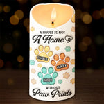 Custom Name Dog Paw Print Gifts for Dog Lovers - Personalized LED Candle