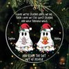 We Stay Ghost Friends - Bestie Personalized Custom Ornament - Acrylic Round Shaped - Christmas Gift For Best Friends, BFF, Sisters
