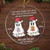 We Stay Ghost Friends - Bestie Personalized Custom Ornament - Acrylic Round Shaped - Christmas Gift For Best Friends, BFF, Sisters
