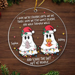 Custom Name Ghost Friends Christmas Gifts - Personalized Ornament
