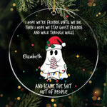 Custom Name Ghost Friends Christmas Gifts - Personalized Ornament