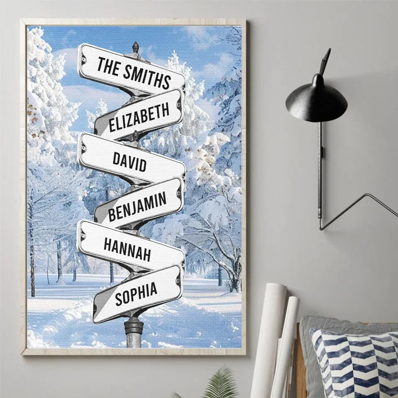We Go Together Like Winter - Family Personalized Custom Vertical Poster - Christmas Gift For Family Members