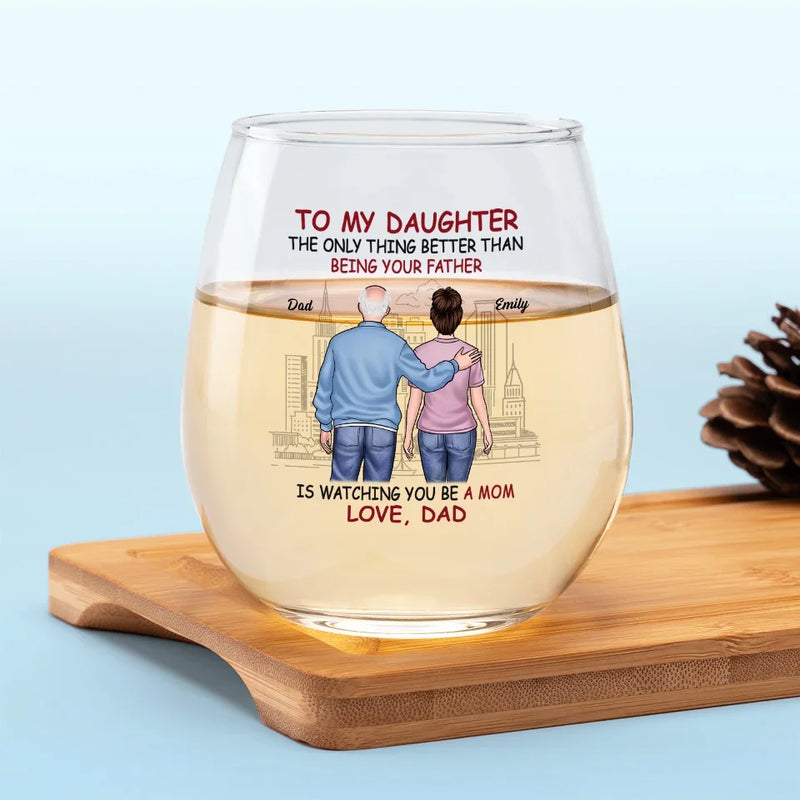 I Believe In You - Family Personalized Custom Wine Glass - Christmas Gift For Daughter, Granddaughter