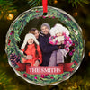 Custom Photo My Favorite Part Of Christmas Is Family - Family Personalized Custom Circle Glass Ornament - Christmas Gift For Family Members