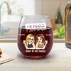 We Laugh Louder Together - Bestie Personalized Custom Wine Glass - Christmas Gift For Best Friends, BFF, Sisters