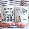 Distance Only Makes Our Friendship Grow Stronger - Bestie Personalized Custom Mug - Christmas Gift For Best Friends, BFF, Sisters