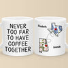 Distance Only Makes Our Friendship Grow Stronger - Bestie Personalized Custom Mug - Christmas Gift For Best Friends, BFF, Sisters