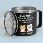 Custom Funny Cat Mom Gifts - Personalized 14 Oz Tumbler With Handle