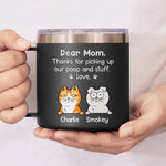 Custom Funny Cat Mom Gifts - Personalized 14 Oz Tumbler With Handle