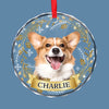 Custom Photo Happiness Is A Purring Kitty - Dog & Cat Personalized Custom Circle Glass Ornament - Christmas Gift For Pet Owners, Pet Lovers