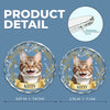 Custom Photo Happiness Is A Purring Kitty - Dog & Cat Personalized Custom Circle Glass Ornament - Christmas Gift For Pet Owners, Pet Lovers