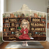 This Is My Book Reading Blanket - Personalized Custom Snuggle Blanket, Hoodie Blanket - Christmas Gift For Book Lovers