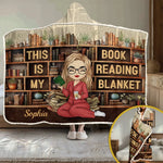 Custom Name Book Lover Gifts for Women - Personalized Snuggle Blanket