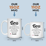Custom Name Boss Appreciation Gifts for Managers - Personalized Mug