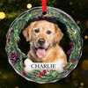 Memorial Personalized Custom Circle Glass Ornament - New Arrival, Christmas Gift, Sympathy Gift For Pet Owners, Pet Lovers AMZ