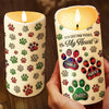 You Left Paw Prints On My Heart - Memorial Personalized Custom LED Candle - New Arrival, Sympathy Gift, Christmas Gift For Pet Owners, Pet Lovers AMZ