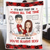 No Place I'd Rather Be Than By Your Side  - Couple Personalized Custom Blanket - Christmas Gift For Husband Wife, Anniversary