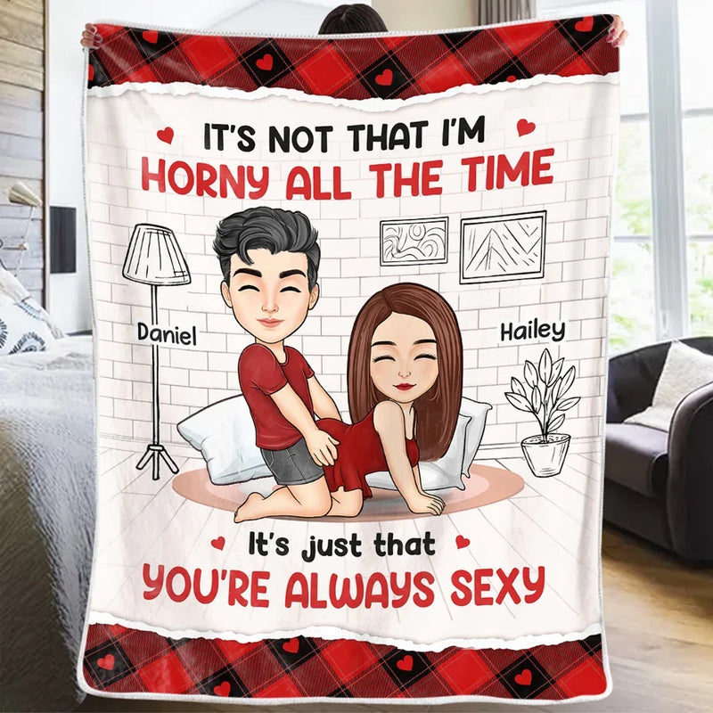 No Place I'd Rather Be Than By Your Side  - Couple Personalized Custom Blanket - Christmas Gift For Husband Wife, Anniversary